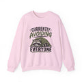 Currently Avoiding Everyone raccoon illustration Sweatshirt | funny introvert sweater