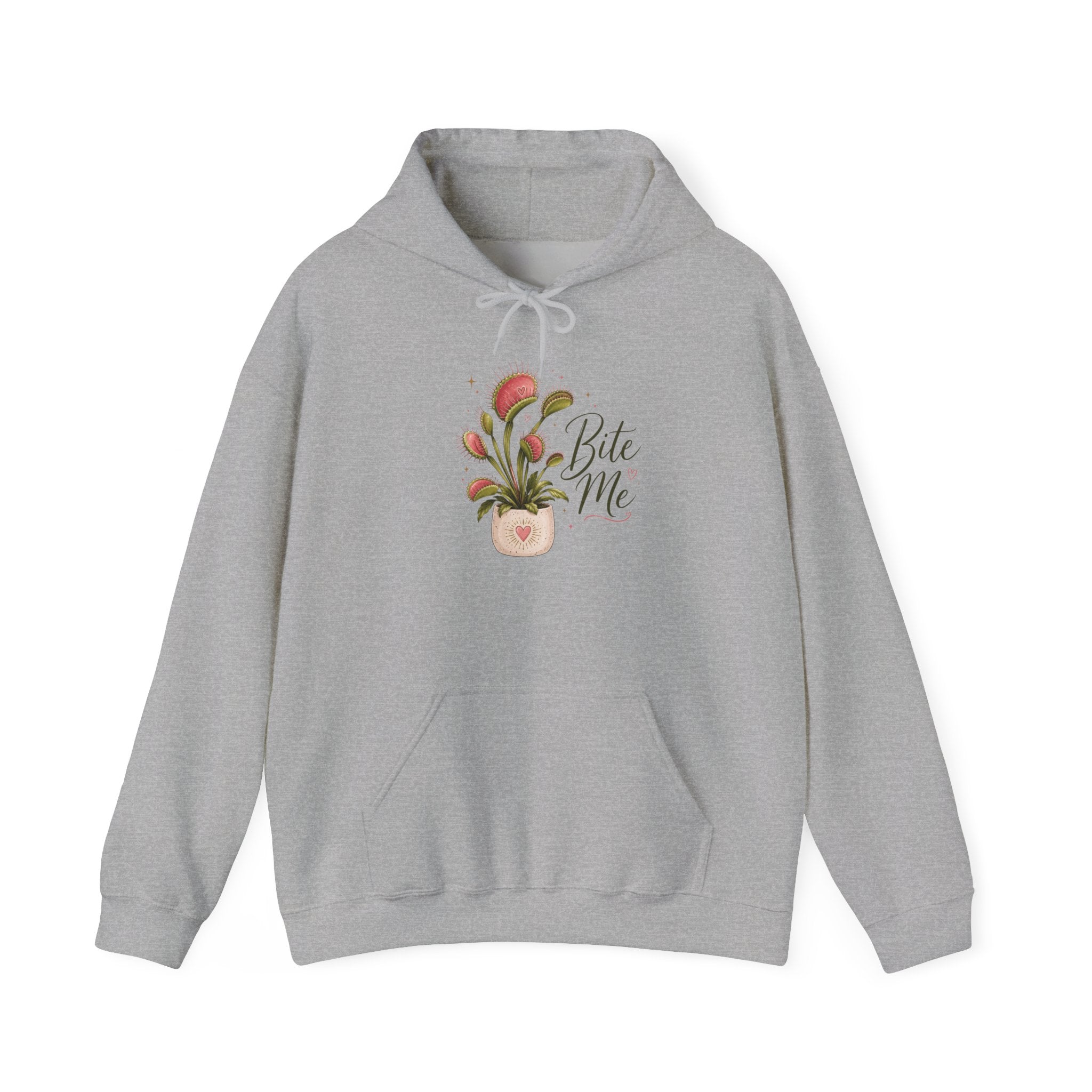 Bite Me Potted Plant Hoodie | Cute Botanical Illustration