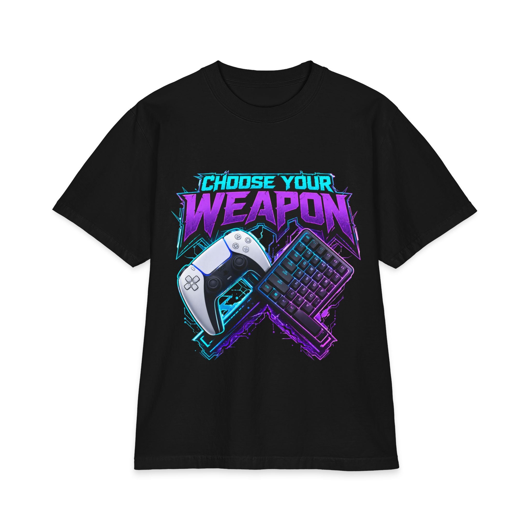Choose Your Weapon controller and keyboard T-Shirt | Gamer graphic tee