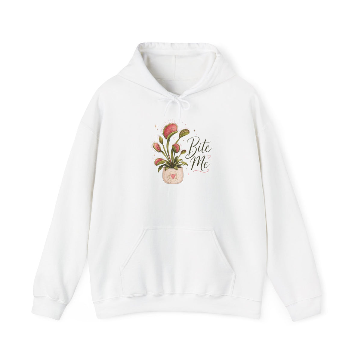 Bite Me Potted Plant Hoodie | Cute Botanical Illustration
