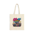 80s Kid Loading Retro Graphic Tote Bag | Cassette, Rubik's Cube, Boombox